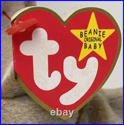 NEW RARE 1998 TY Beanie Babies Nibbly Gray Rabbit Bunny 2 ERRORS on Tag