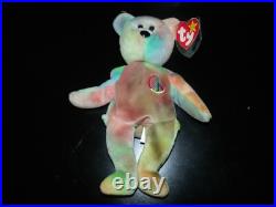 NEW RETIRED RARE 1996 Peace Bear Beanie Babie