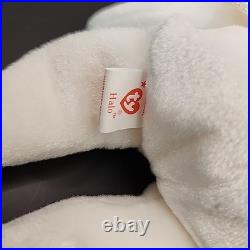 NEW Rare Retired Halo Angel Bear TY Beanie Baby withBrown Nose Tag Errors