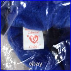 NEW SEALED TY Beanie Babies Clubby Stamped Very RARE Retired 1998 Blue In BAG