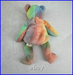 NEW TY Beanie Baby PEACE THE BEAR 1996 Rare Beanie Baby Toy Tie Dye 008421040537