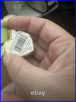 NEW TY Beanie Baby PEACE THE BEAR 1996 Rare Beanie Baby Toy Tie Dye 008421040537