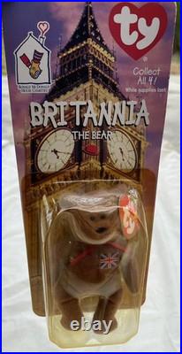 NIB TY Beanie Baby BRITANNIA The Bear Rare McDonald's International Collection