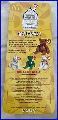 NIB TY Beanie Baby BRITANNIA The Bear Rare McDonald's International Collection