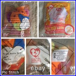 NIP 1999 Ty Teenie Beanie Baby Babies # 1 Lips The Fish Rare Original Collector