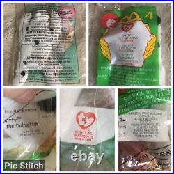 NIP 1999 Ty Teenie Beanie Baby Babies # 4 Dotty The Dalmatian Rare Original