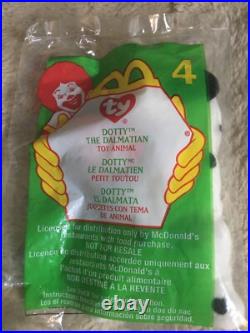 NIP 1999 Ty Teenie Beanie Baby Babies # 4 Dotty The Dalmatian Rare Original