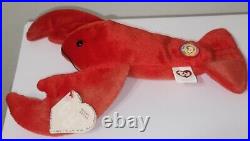 NM Ty Beanie Baby PUNCHERS the Red Lobster (BBOC Exclusive)(8.5 Inch) NM RARE