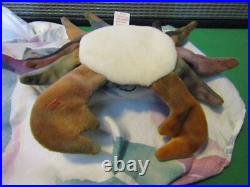 NOS Ty beanie babies claude the crab 1996 Rare