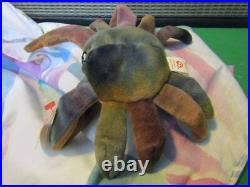 NOS Ty beanie babies claude the crab 1996 Rare