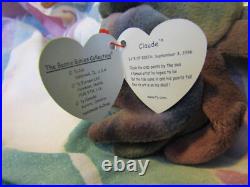 NOS Ty beanie babies claude the crab 1996 Rare