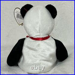 NWT Rare Errors Tag Ty Beanie Baby Fortune Panda Bear Retired 1997/1998 Plush