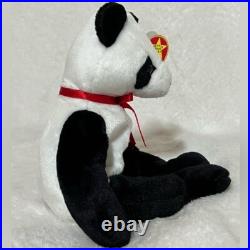 NWT Rare Errors Tag Ty Beanie Baby Fortune Panda Bear Retired 1997/1998 Plush