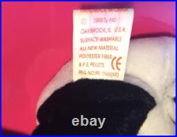 New MINT Ty Beanie Baby Fortune Panda Bear Retired Errors RARE 1997