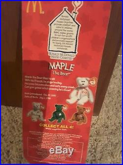 New TY Maple the Bear Beanie Baby, error 1993 Rare from McDonald's