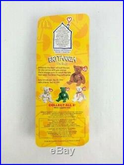 New in Package BRITANNIA Bear-1999 McDonalds Ty Beanie Baby with rare errors