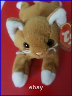 Nip The Cat # 4003. RARE 1993 Retired Ty Beanie Baby Collectible Tag Errors