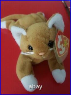 Nip The Cat # 4003. RARE 1993 Retired Ty Beanie Baby Collectible Tag Errors