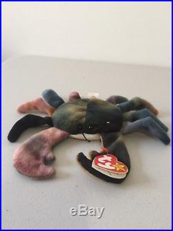 Now Lower Price Ty Beanie Babies Claude The Crab Rare Loads Of Errors