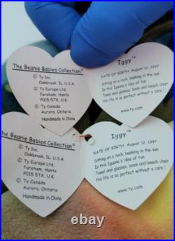 Nwt, Iggy The Iguana Beanie Babies, 1997, Retired, Rare