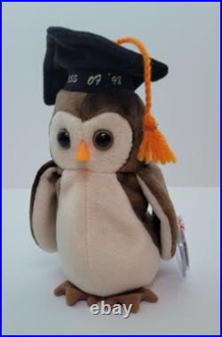 Nwt, Wise The Owl Beanie Baby, 1997, Retired, Rare