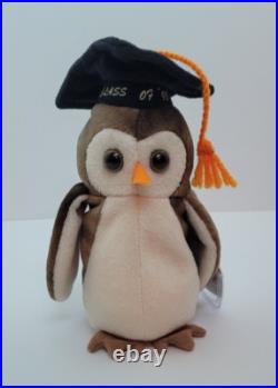 Nwt, Wise The Owl Beanie Baby, 1997, Retired, Rare