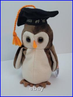Nwt, Wise The Owl Beanie Baby, 1997, Retired, Rare