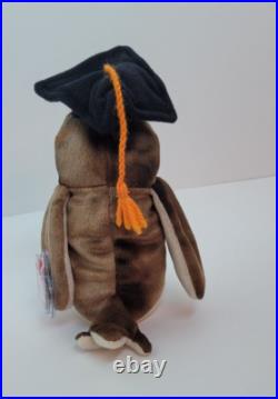 Nwt, Wise The Owl Beanie Baby, 1997, Retired, Rare