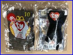 OFFICIAL Ultra Rare RETIRED 1998 McDonalds' Ty Beanie Babies Set of 12