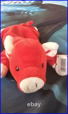 ORIGINAL TY Beanie Baby Snort The Red Bull 1995-RARE