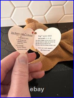 Original 1993 Ty Beanie Baby Style 4003 RARE MWMT PVC Pellets
