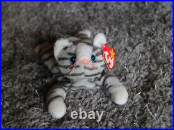 Original 1997 Ty Beanie Baby Prance the Cat RARE and RETIRED with TAG ERRORS