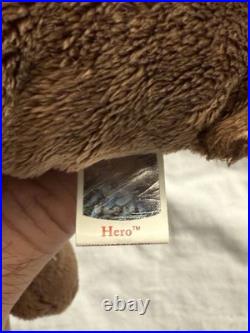 Original Beanie Baby Hero the Bear 1996 Retired Mint Cond with Tags Rare Ty