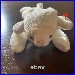 Original Collector 1996 Fleece The Lamb 4125 Ty Beanie Baby Rare Errors PVC