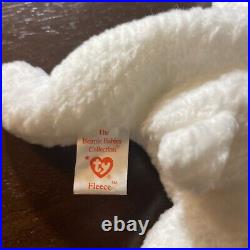 Original Collector 1996 Fleece The Lamb 4125 Ty Beanie Baby Rare Errors PVC