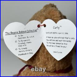 Original Retired Mint Rare Beanie Baby Curly With Errors vintage