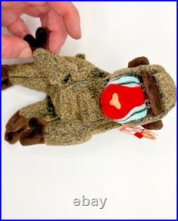 Original Ty Beanie Baby Cheeks The Baboon RETIRED RARE 1999 MINT with TAG ERROR