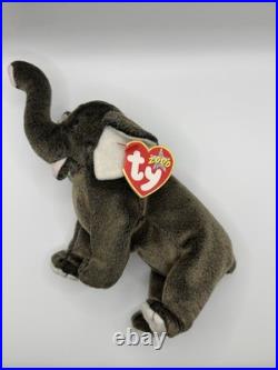 Original Ty Beanie Baby Trumpet The Elephant From 2000 With Tag Errors Rare/Mint