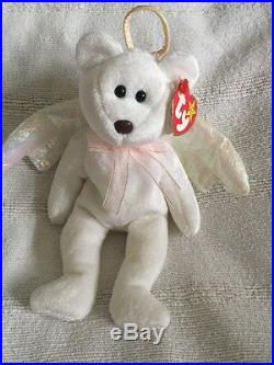 Original ty beanie baby Rare Halo Bear (Brown Nose & Numbered)