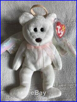 Original ty beanie baby Rare Halo Bear (Brown Nose & Numbered)