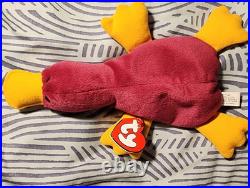 PATTI MAGENTA / MAROON 3rd 1st gen Ty Beanie Baby MWMT-MQ Authentic Rare