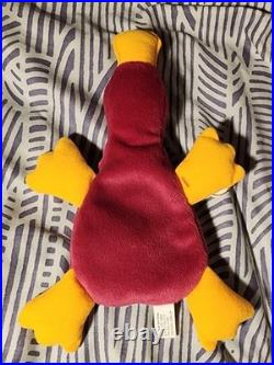 PATTI MAGENTA / MAROON 3rd 1st gen Ty Beanie Baby MWMT-MQ Authentic Rare