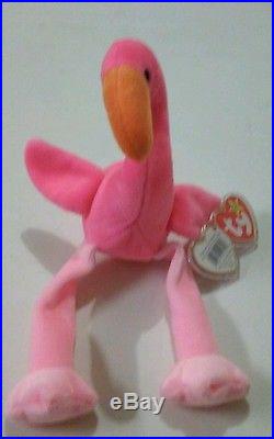 PINKY the Flamingo Beanie Babies Error Ty Original Retired -Rare