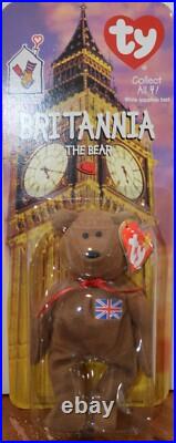 PRICE DROP McD's TY Beanie Babies RARE 1999 Britannia The Bear with Errors