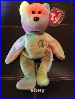 PVC-Peace Beanie Baby with Multiple Errors. (RARE)