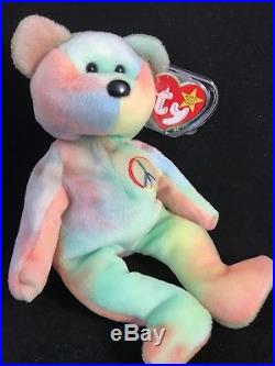 Peace (1996) Ty BeanieBaby Bear. PE Authentic/Super-Rare/Retired