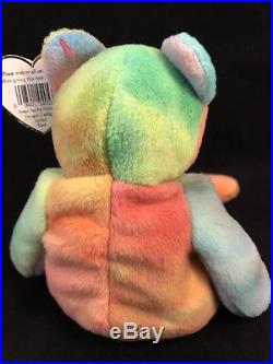 Peace (1996) Ty BeanieBaby Bear. PVC. Authenticated/Super-Rare/Retired