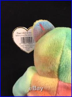 Peace (1996) Ty BeanieBaby Bear. PVC. Authenticated/Super-Rare/Retired