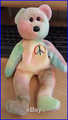 Peace Ty Beanie Baby-Rare-Retired-Rainbow