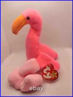 Pinky Beanie Baby 1995 Rare & Retired PVC Pellets Tag Errors